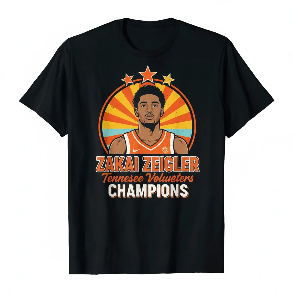 Zakai Zeigler Tennessee Volunteers Champions Retro T-Shirt