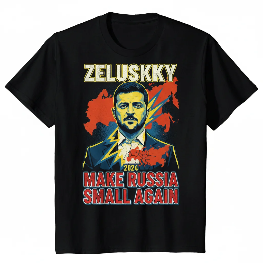 Zelensky Make Russia Small Again 2024 Unisex T-Shirt – Political Statement Tee
