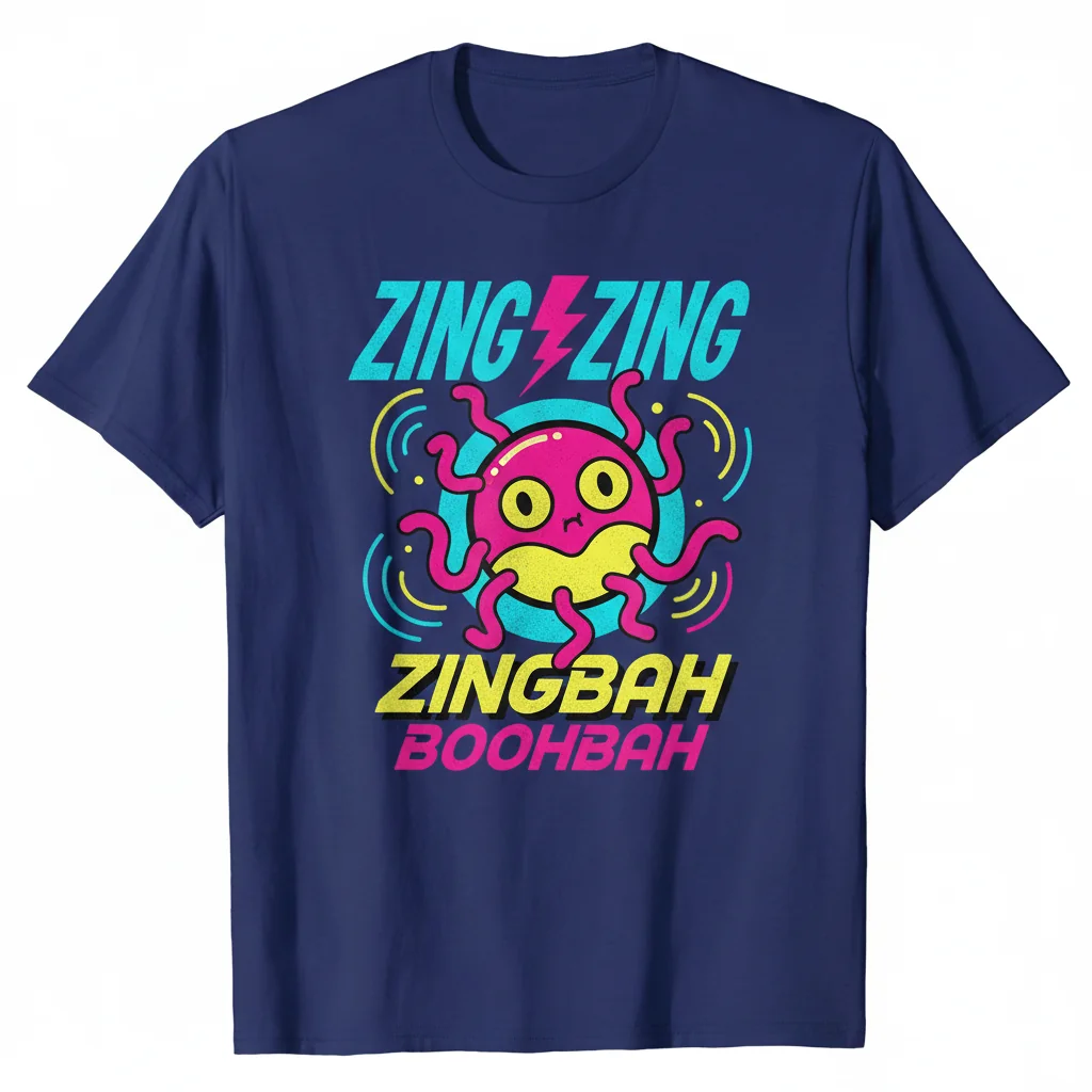 Embrace Whimsy: The "Zing Zing Zingbah Boohbah" Art T-Shirt
