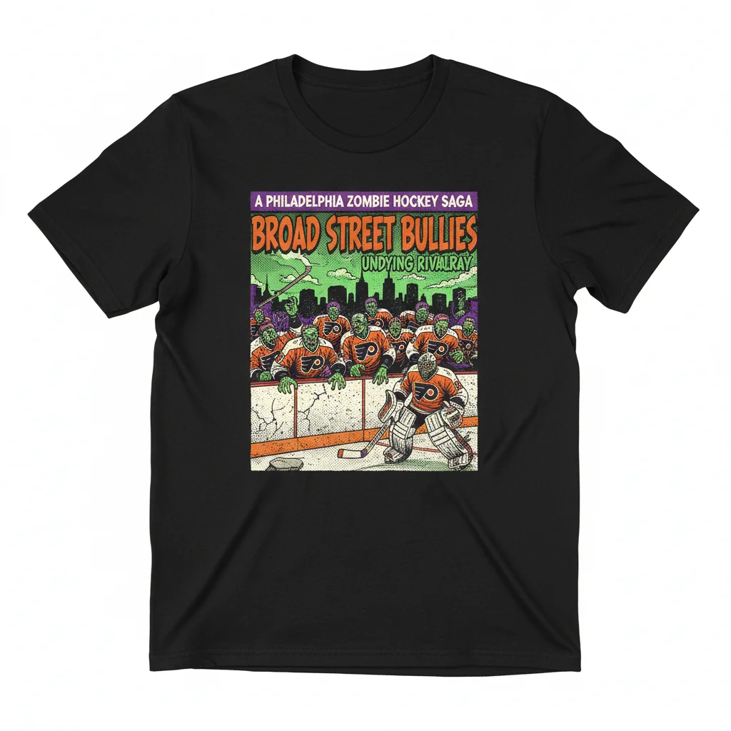 Zombie Movie Broad Street Bullies: Philly Flyers Hate Story Tee