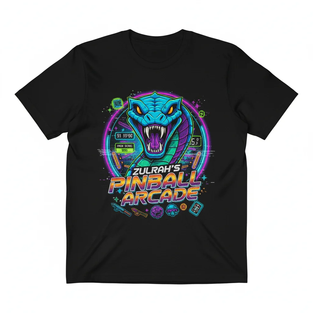Zulrah 90s Pinball Tee: OSRS Retro Boss Streetwear