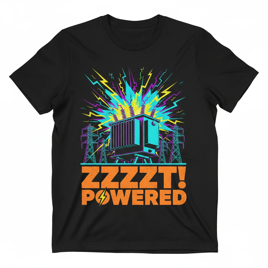 Zzzzt! Electrical Grid Powered T-Shirt - Premium Cotton Tee